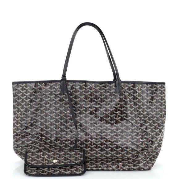 Goyard Handbags - Goyard Saint Louis Tote Coated Canvas GM Black